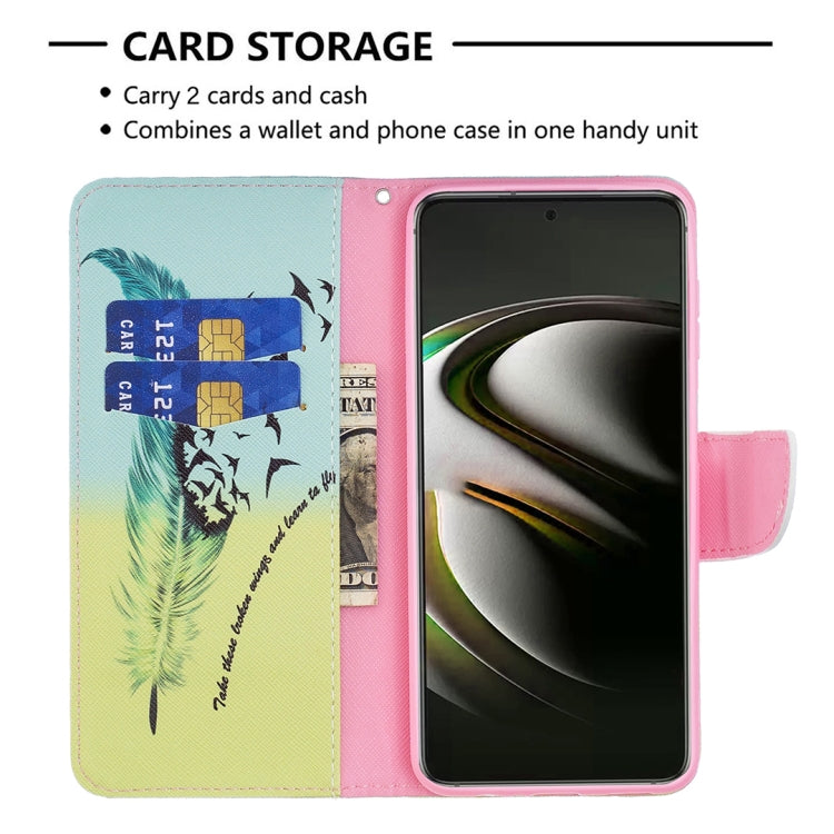 For Samsung Galaxy S22 5G Colored Drawing Pattern Horizontal Flip Phone Leather Case with Holder & Card Slots & Wallet