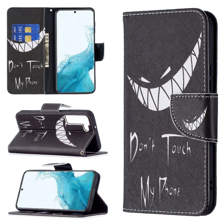 For Samsung Galaxy S22 5G Colored Drawing Pattern Horizontal Flip Phone Leather Case with Holder & Card Slots & Wallet
