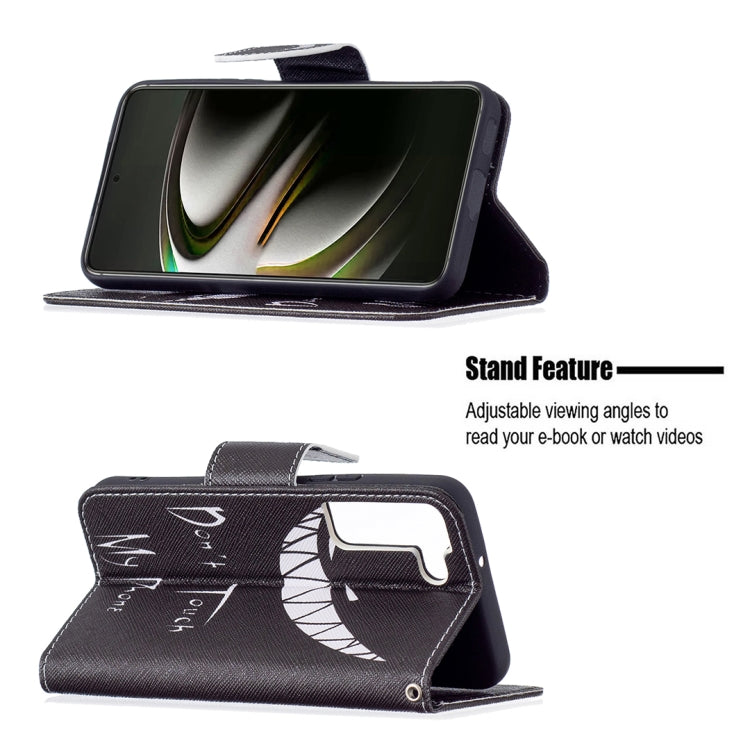 For Samsung Galaxy S22 5G Colored Drawing Pattern Horizontal Flip Phone Leather Case with Holder & Card Slots & Wallet
