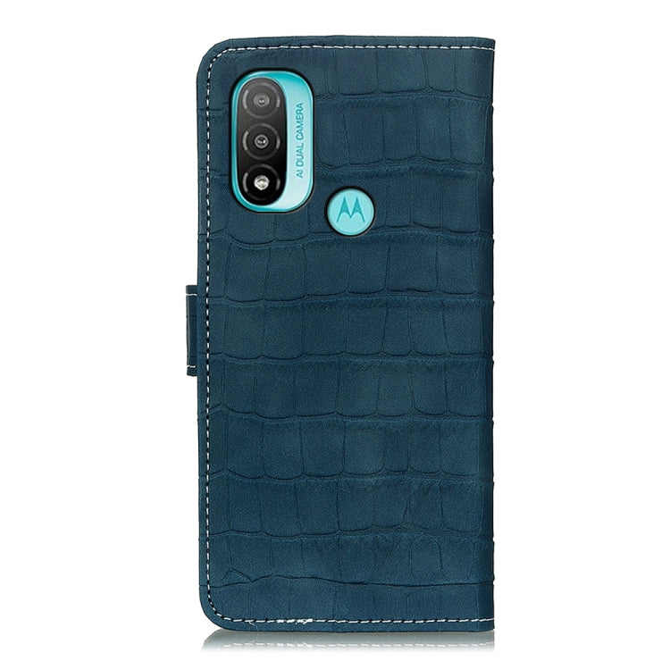 For Motorola Moto E40/E20/E30 Magnetic Crocodile Texture Horizontal Flip Leather Phone Case
