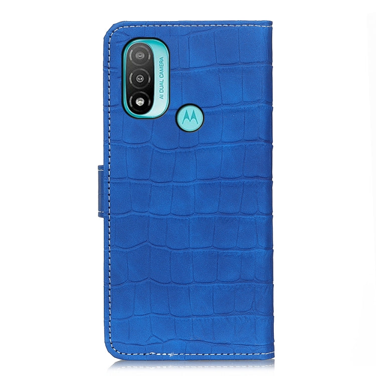 For Motorola Moto E40/E20/E30 Magnetic Crocodile Texture Horizontal Flip Leather Phone Case