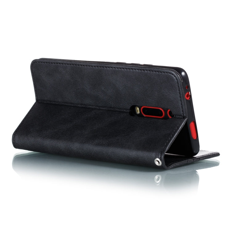 For Xiaomi Redmi K20/K20 Pro/Mi 9T Splicing Color Magnetic Hem Horizontal Flip Leather Case with Holder & Card Slots