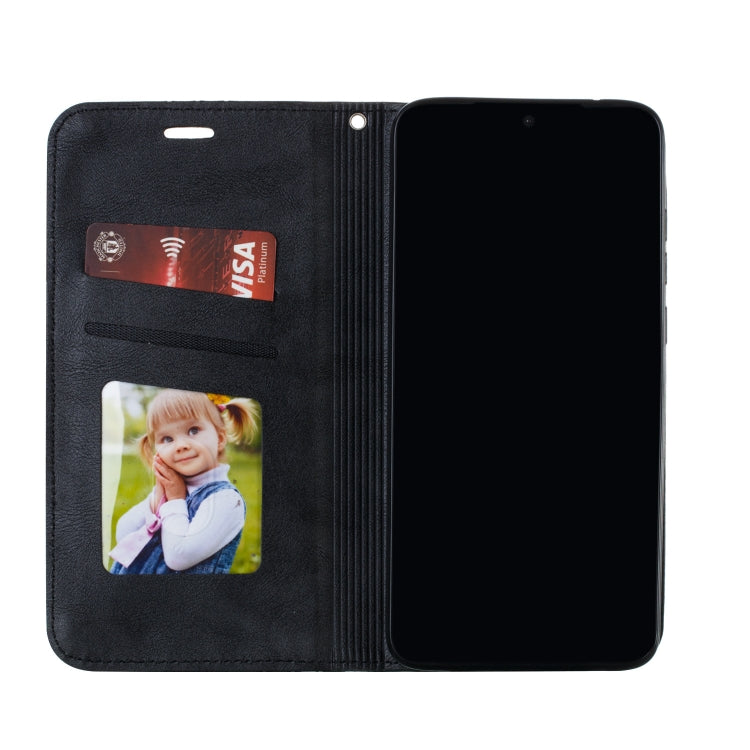 For Xiaomi Redmi Note 8 Pro Splicing Color Magnetic Hem Horizontal Flip Leather Case with Holder & Card Slots