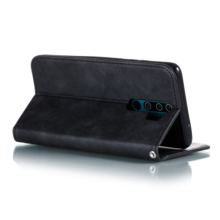 For Xiaomi Redmi Note 8 Pro Splicing Color Magnetic Hem Horizontal Flip Leather Case with Holder & Card Slots