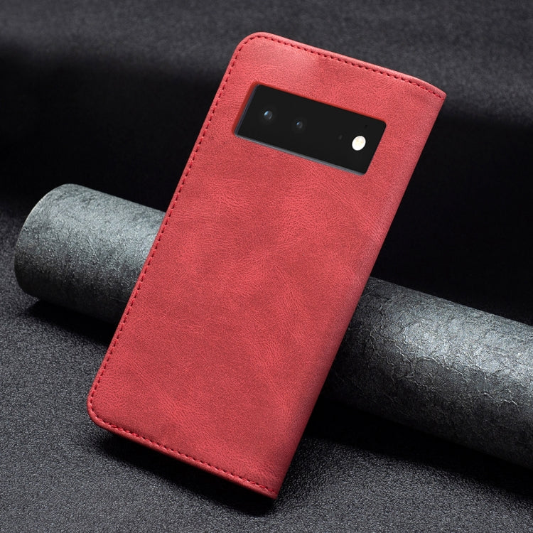 For Google Pixel 6 Magnetic RFID Blocking Anti-Theft Leather Case with Holder & Card Slots & Wallet