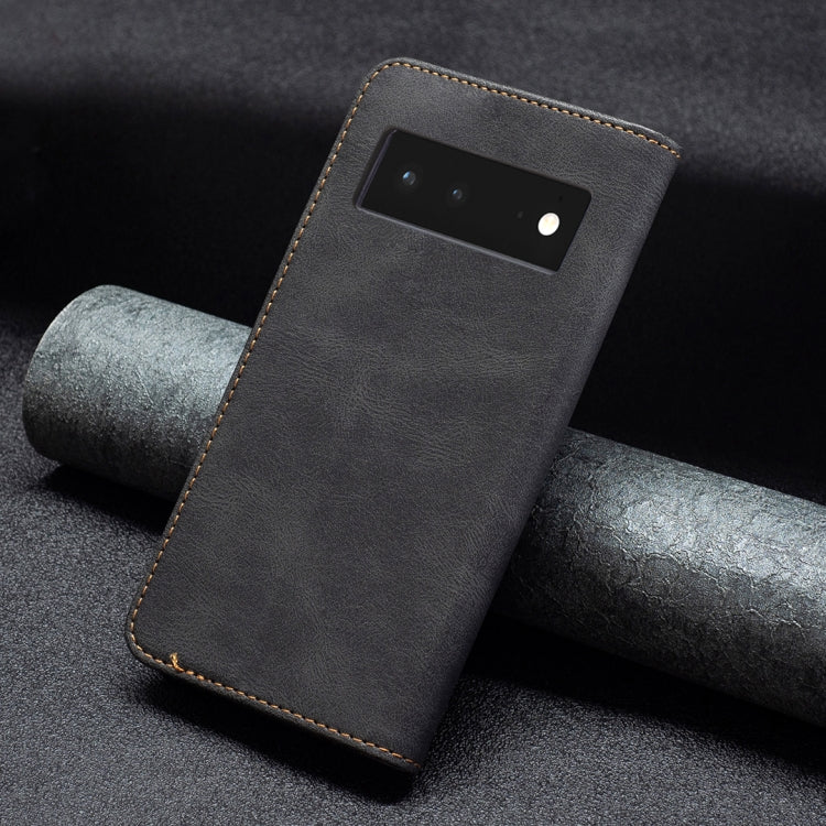 For Google Pixel 6 Magnetic RFID Blocking Anti-Theft Leather Case with Holder & Card Slots & Wallet