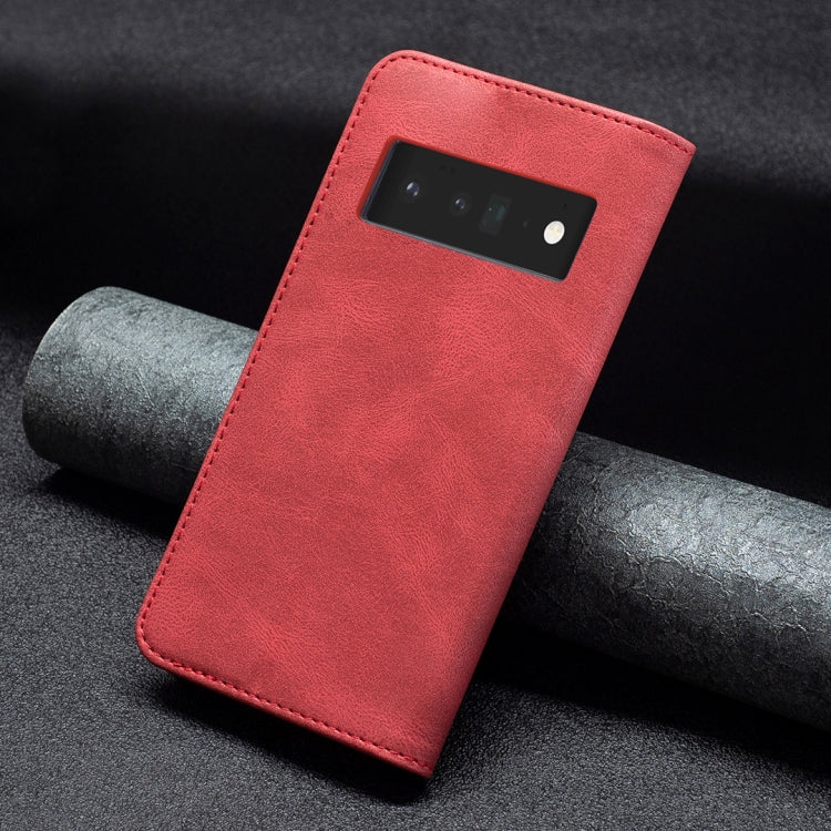 For Google Pixel 6 Pro Magnetic RFID Blocking Anti-Theft Leather Case with Holder & Card Slots & Wallet