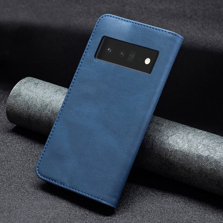 For Google Pixel 6 Pro Magnetic RFID Blocking Anti-Theft Leather Case with Holder & Card Slots & Wallet