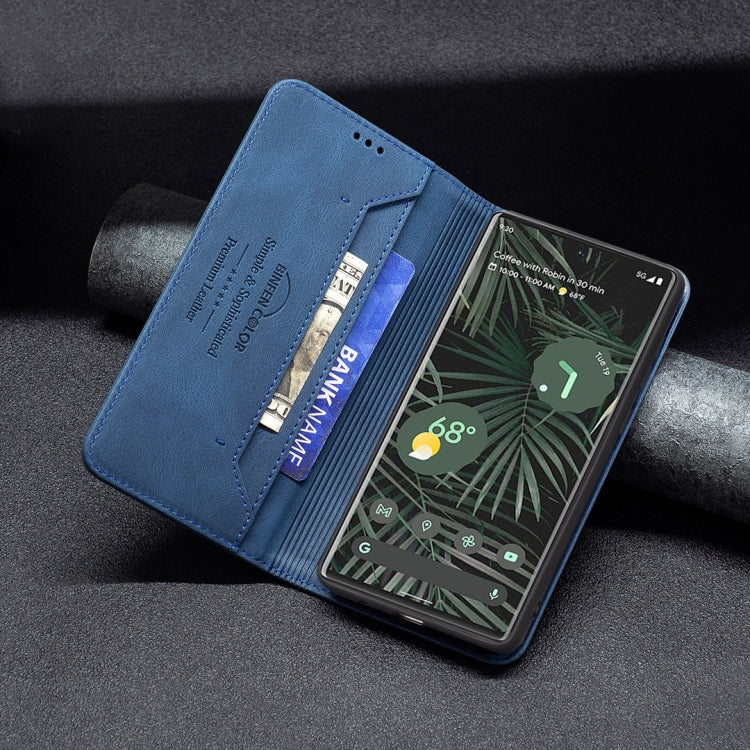 For Google Pixel 6 Pro Magnetic RFID Blocking Anti-Theft Leather Case with Holder & Card Slots & Wallet