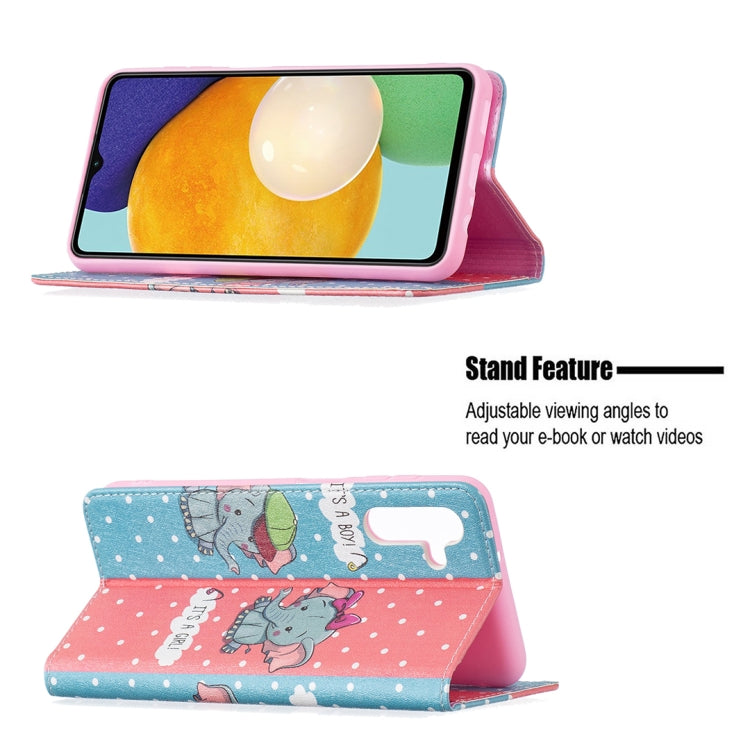 For Samsung Galaxy A13 5G Colored Drawing Pattern Invisible Magnetic Horizontal Flip Phone Leather Case with Holder & Card Slots & Wallet