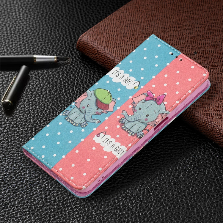 For Samsung Galaxy A13 5G Colored Drawing Pattern Invisible Magnetic Horizontal Flip Phone Leather Case with Holder & Card Slots & Wallet