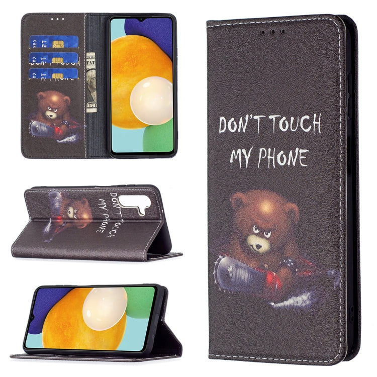 For Samsung Galaxy A13 5G Colored Drawing Pattern Invisible Magnetic Horizontal Flip Phone Leather Case with Holder & Card Slots & Wallet