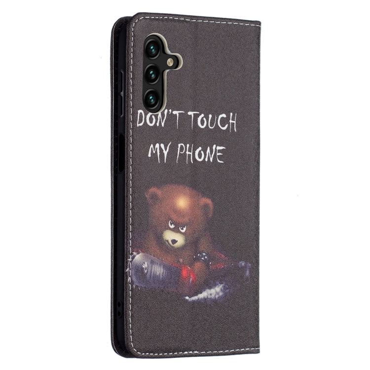 For Samsung Galaxy A13 5G Colored Drawing Pattern Invisible Magnetic Horizontal Flip Phone Leather Case with Holder & Card Slots & Wallet