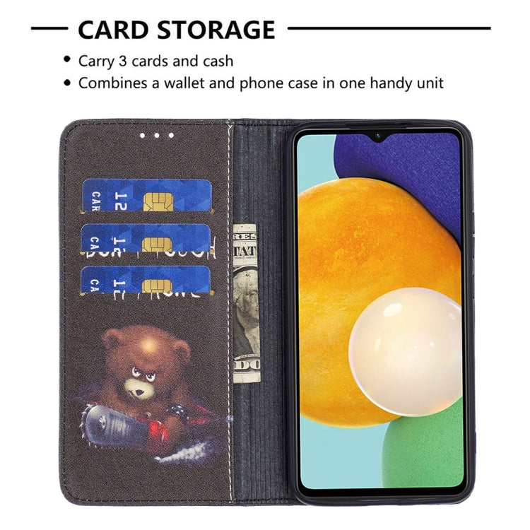 For Samsung Galaxy A13 5G Colored Drawing Pattern Invisible Magnetic Horizontal Flip Phone Leather Case with Holder & Card Slots & Wallet