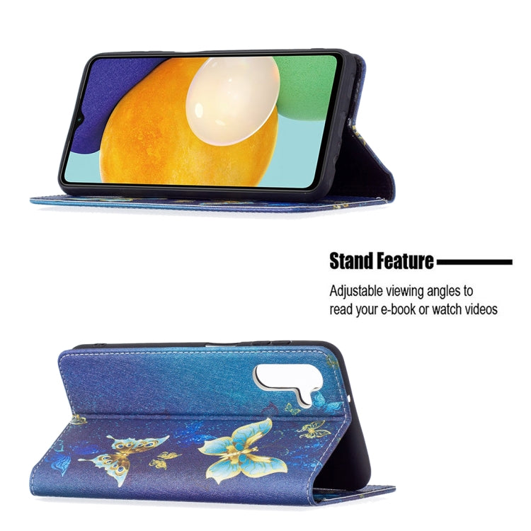 For Samsung Galaxy A13 5G Colored Drawing Pattern Invisible Magnetic Horizontal Flip Phone Leather Case with Holder & Card Slots & Wallet