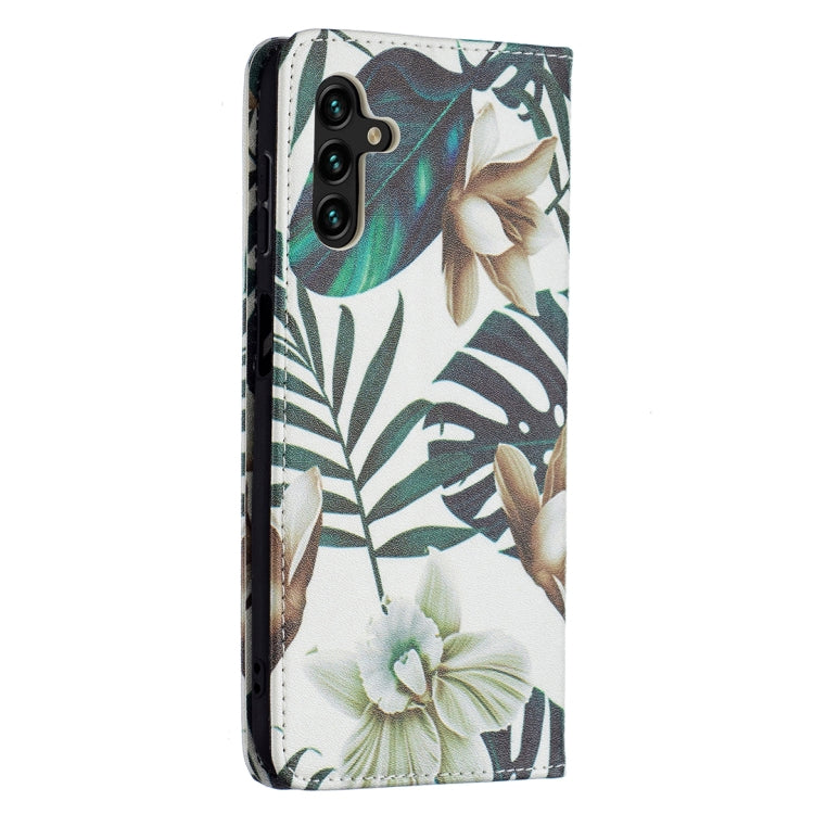 For Samsung Galaxy A13 5G Colored Drawing Pattern Invisible Magnetic Horizontal Flip Phone Leather Case with Holder & Card Slots & Wallet