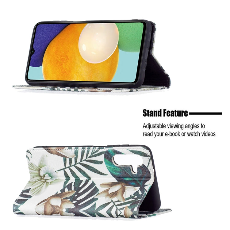 For Samsung Galaxy A13 5G Colored Drawing Pattern Invisible Magnetic Horizontal Flip Phone Leather Case with Holder & Card Slots & Wallet
