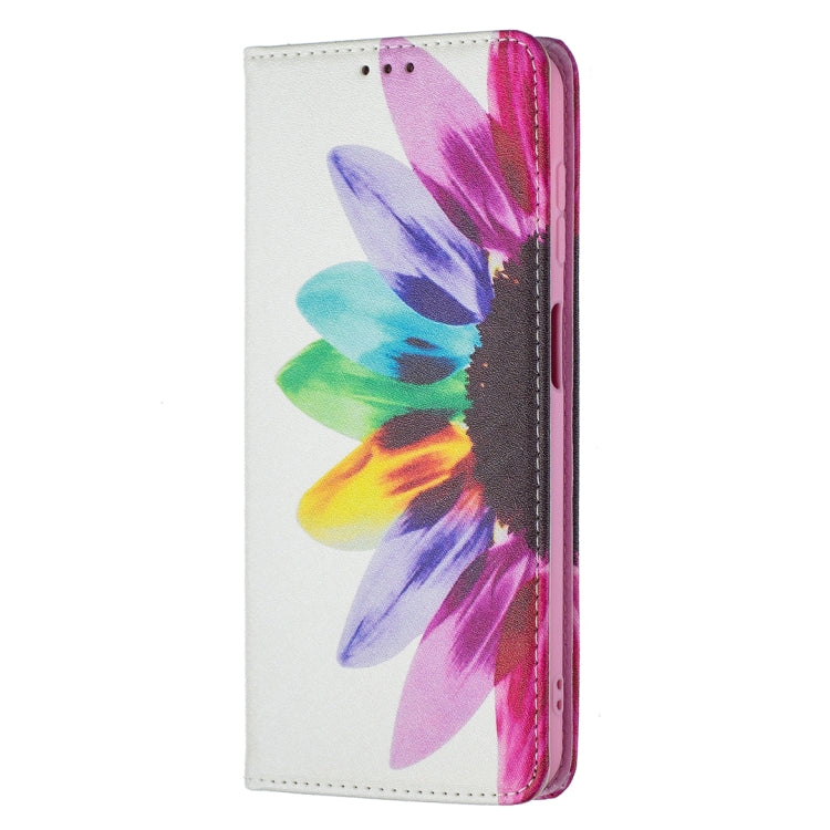 For Samsung Galaxy A13 5G Colored Drawing Pattern Invisible Magnetic Horizontal Flip Phone Leather Case with Holder & Card Slots & Wallet