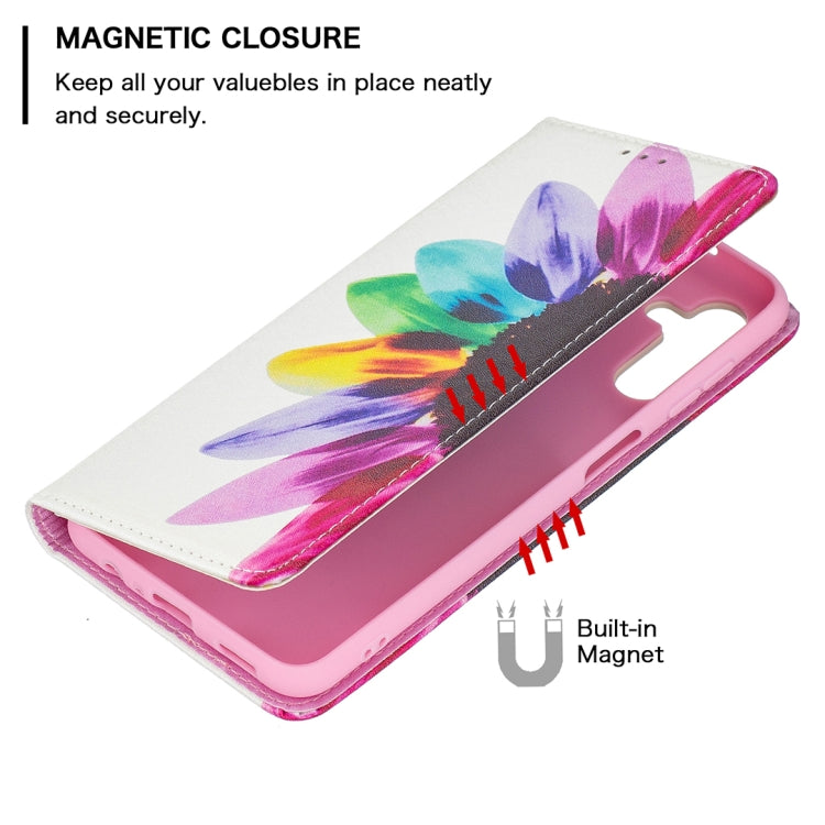 For Samsung Galaxy A13 5G Colored Drawing Pattern Invisible Magnetic Horizontal Flip Phone Leather Case with Holder & Card Slots & Wallet