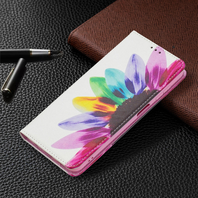 For Samsung Galaxy A13 5G Colored Drawing Pattern Invisible Magnetic Horizontal Flip Phone Leather Case with Holder & Card Slots & Wallet