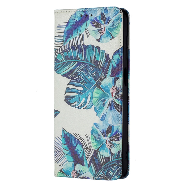 For Samsung Galaxy A13 5G Colored Drawing Pattern Invisible Magnetic Horizontal Flip Phone Leather Case with Holder & Card Slots & Wallet