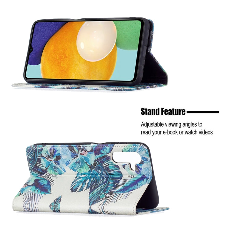 For Samsung Galaxy A13 5G Colored Drawing Pattern Invisible Magnetic Horizontal Flip Phone Leather Case with Holder & Card Slots & Wallet