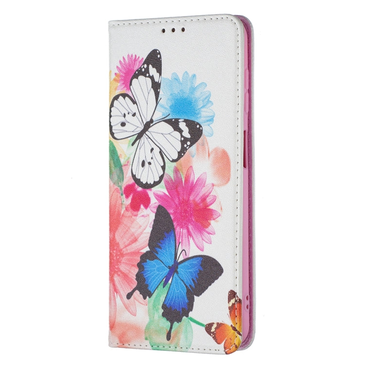 For Samsung Galaxy A13 5G Colored Drawing Pattern Invisible Magnetic Horizontal Flip Phone Leather Case with Holder & Card Slots & Wallet