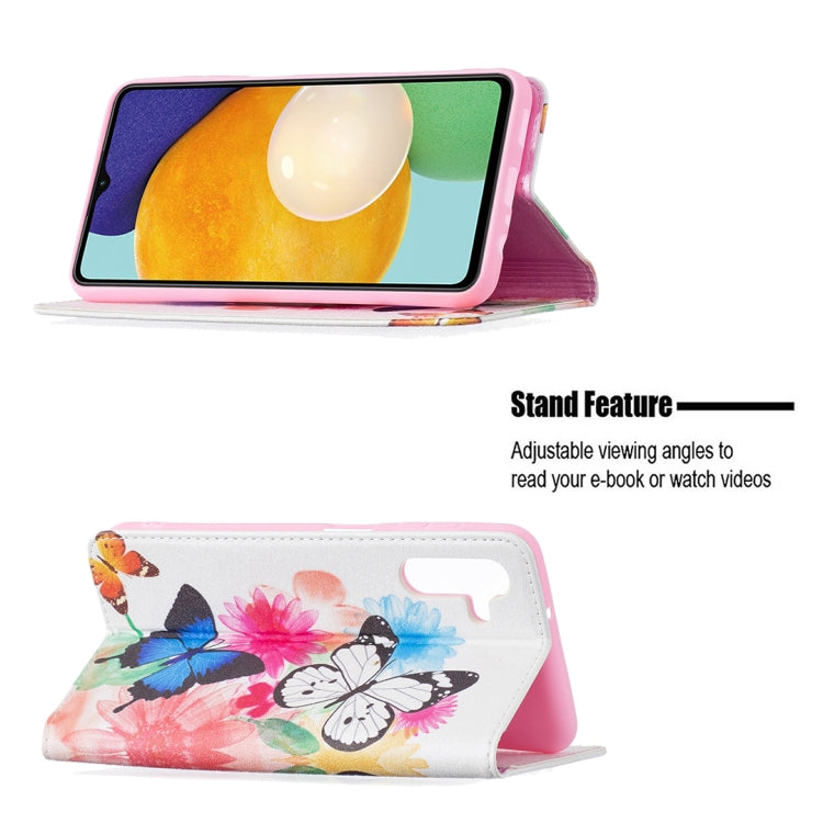 For Samsung Galaxy A13 5G Colored Drawing Pattern Invisible Magnetic Horizontal Flip Phone Leather Case with Holder & Card Slots & Wallet