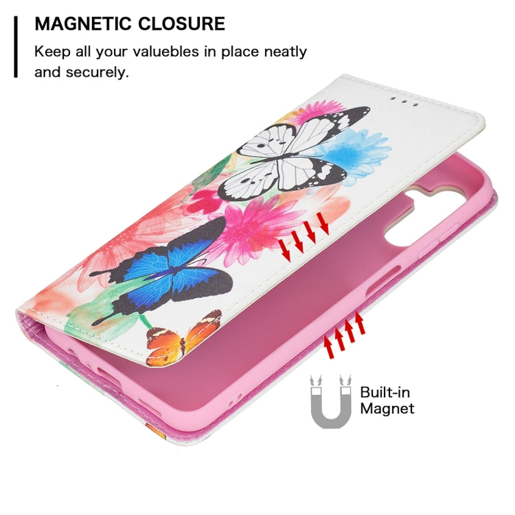 For Samsung Galaxy A13 5G Colored Drawing Pattern Invisible Magnetic Horizontal Flip Phone Leather Case with Holder & Card Slots & Wallet