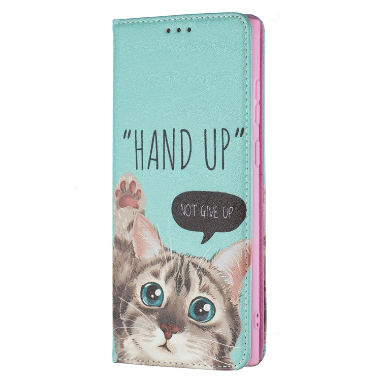For Samsung Galaxy S22 Ultra 5G Colored Drawing Pattern Invisible Magnetic Horizontal Flip Phone Leather Case with Holder & Card Slots & Wallet