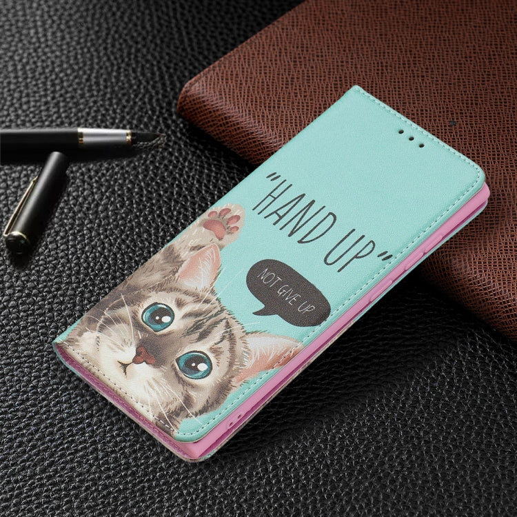 For Samsung Galaxy S22 Ultra 5G Colored Drawing Pattern Invisible Magnetic Horizontal Flip Phone Leather Case with Holder & Card Slots & Wallet