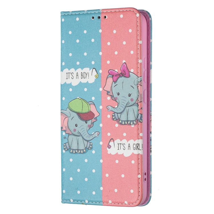 For Samsung Galaxy S22+ 5G Colored Drawing Pattern Invisible Magnetic Horizontal Flip Phone Leather Case with Holder & Card Slots & Wallet