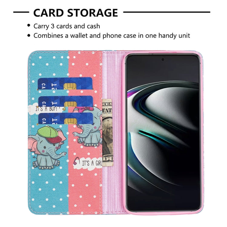 For Samsung Galaxy S22+ 5G Colored Drawing Pattern Invisible Magnetic Horizontal Flip Phone Leather Case with Holder & Card Slots & Wallet