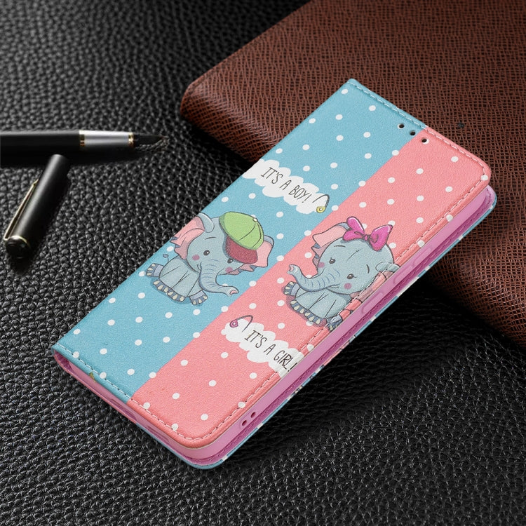 For Samsung Galaxy S22+ 5G Colored Drawing Pattern Invisible Magnetic Horizontal Flip Phone Leather Case with Holder & Card Slots & Wallet