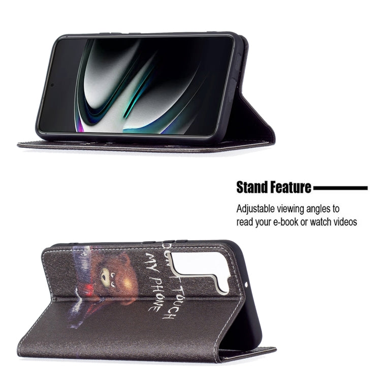 For Samsung Galaxy S22+ 5G Colored Drawing Pattern Invisible Magnetic Horizontal Flip Phone Leather Case with Holder & Card Slots & Wallet