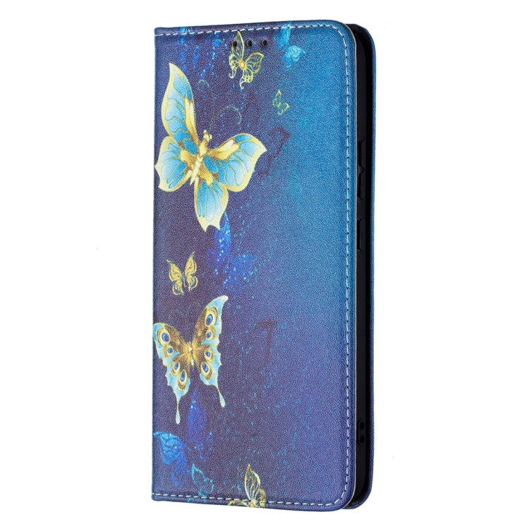 For Samsung Galaxy S22+ 5G Colored Drawing Pattern Invisible Magnetic Horizontal Flip Phone Leather Case with Holder & Card Slots & Wallet