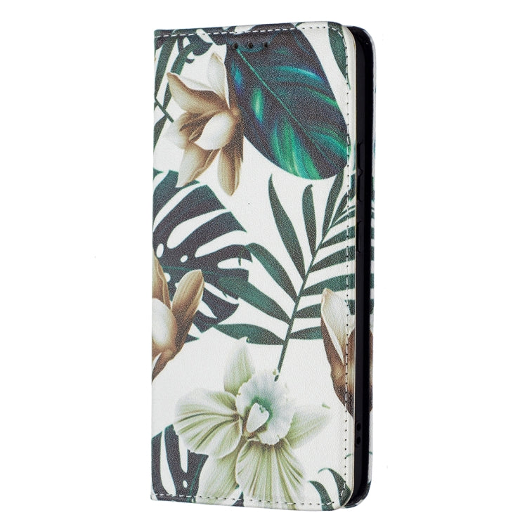 For Samsung Galaxy S22+ 5G Colored Drawing Pattern Invisible Magnetic Horizontal Flip Phone Leather Case with Holder & Card Slots & Wallet