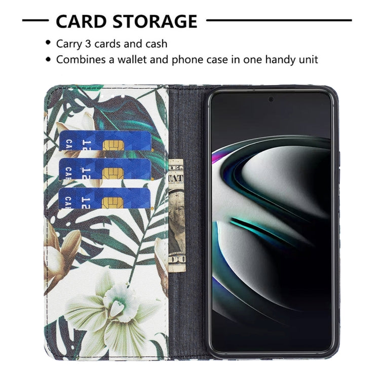 For Samsung Galaxy S22+ 5G Colored Drawing Pattern Invisible Magnetic Horizontal Flip Phone Leather Case with Holder & Card Slots & Wallet