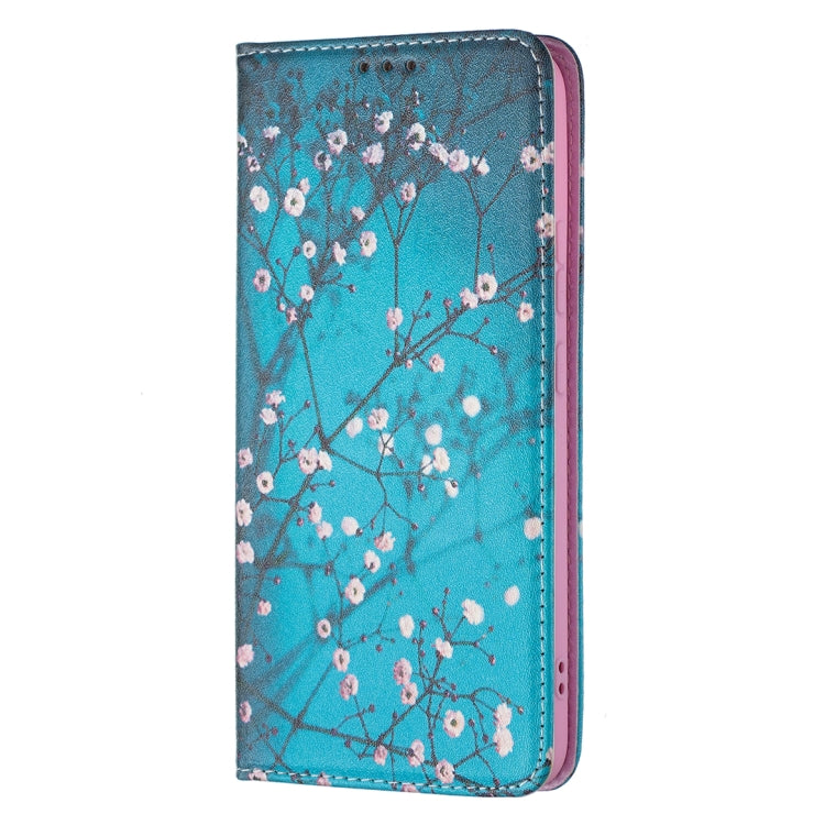 For Samsung Galaxy S22+ 5G Colored Drawing Pattern Invisible Magnetic Horizontal Flip Phone Leather Case with Holder & Card Slots & Wallet