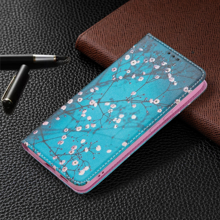 For Samsung Galaxy S22+ 5G Colored Drawing Pattern Invisible Magnetic Horizontal Flip Phone Leather Case with Holder & Card Slots & Wallet