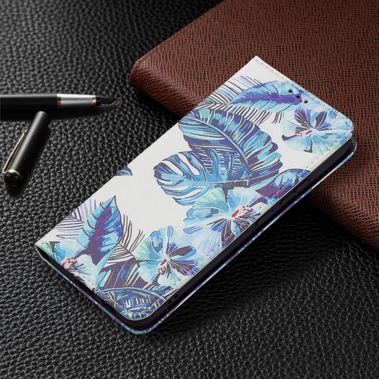 For Samsung Galaxy S22+ 5G Colored Drawing Pattern Invisible Magnetic Horizontal Flip Phone Leather Case with Holder & Card Slots & Wallet