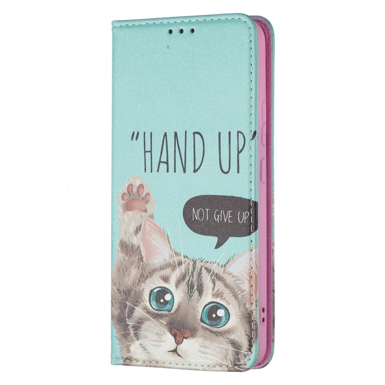 For Samsung Galaxy S22+ 5G Colored Drawing Pattern Invisible Magnetic Horizontal Flip Phone Leather Case with Holder & Card Slots & Wallet