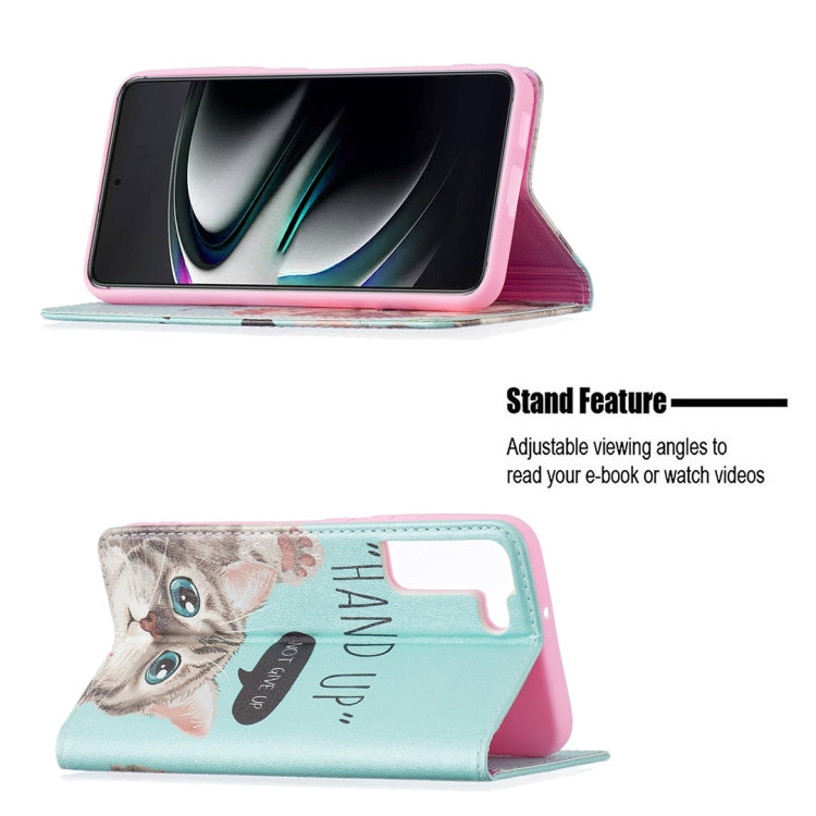 For Samsung Galaxy S22+ 5G Colored Drawing Pattern Invisible Magnetic Horizontal Flip Phone Leather Case with Holder & Card Slots & Wallet
