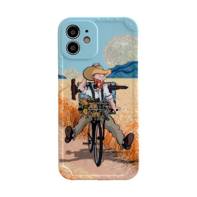 For iPhone 13 Shockproof Oil Painting TPU Phone Case