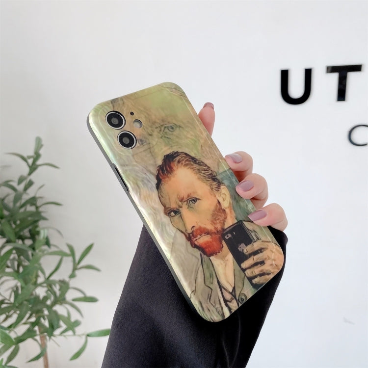 For iPhone 13 Shockproof Oil Painting TPU Phone Case