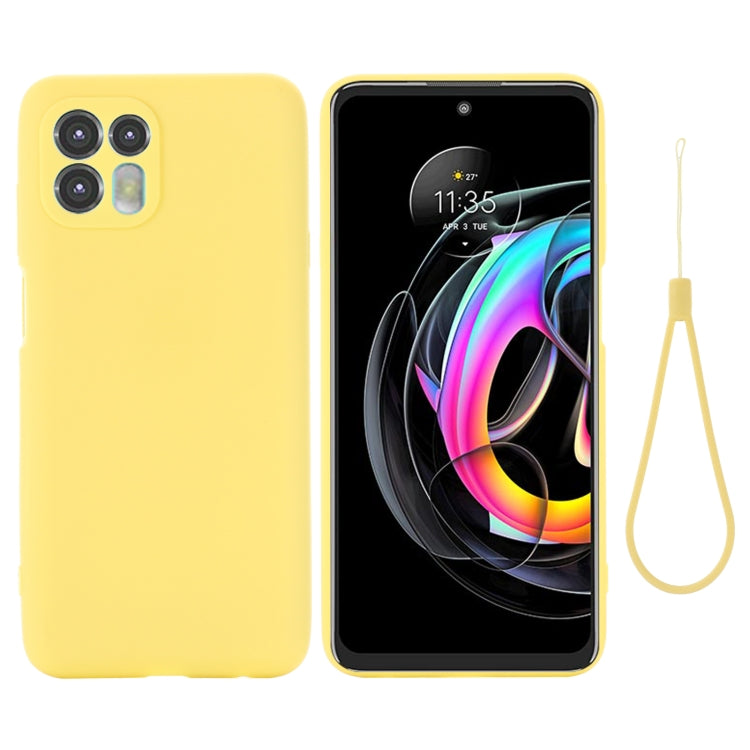For Motorola Moto Edge 20 Lite / Edge 20 Fusion Pure Color Liquid Silicone Shockproof Full Coverage Phone Case