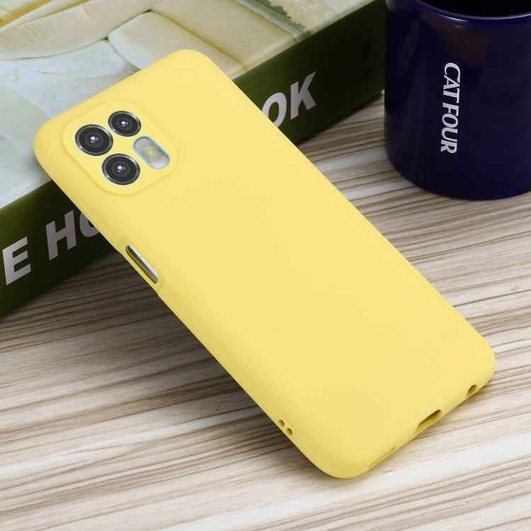 For Motorola Moto Edge 20 Lite / Edge 20 Fusion Pure Color Liquid Silicone Shockproof Full Coverage Phone Case