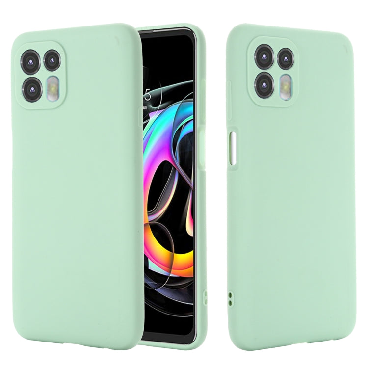 For Motorola Moto Edge 20 Lite / Edge 20 Fusion Pure Color Liquid Silicone Shockproof Full Coverage Phone Case