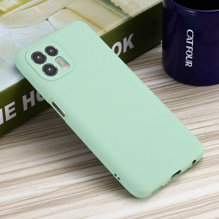 For Motorola Moto Edge 20 Lite / Edge 20 Fusion Pure Color Liquid Silicone Shockproof Full Coverage Phone Case