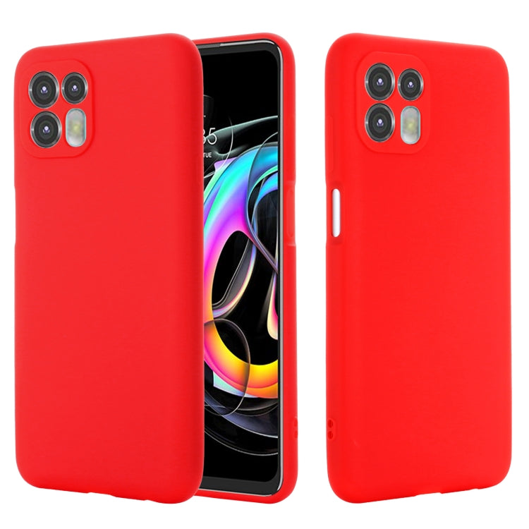 For Motorola Moto Edge 20 Lite / Edge 20 Fusion Pure Color Liquid Silicone Shockproof Full Coverage Phone Case